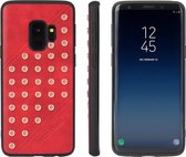 Star Series Retro Crazy Horse Texture PU lederen tas voor Galaxy S9 (rood)