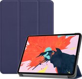 Custer Texture Horizontal Flip PU lederen tas voor iPad Pro 12,9 inch (2018), met drievoudige houder en slaap / waakfunctie (donkerblauw)