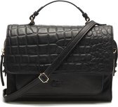 Chabo Bags - Amy Croco - Handtas - Leer - Zwart