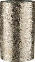 J-Line Theelichthouder Cilinder Gebroken Glas Zilver Large