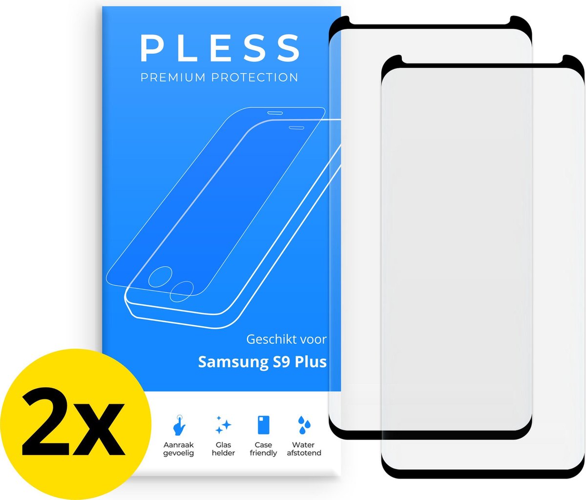 Samsung S9 Plus Screenprotector 2x - Beschermglas Tempered Glass Cover - Pless®