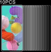 Voor Galaxy A51 10 PCS 0.26mm 9H Oppervlaktehardheid 2.5D Explosieveilig Gehard Glas Niet-volledig schermfilm