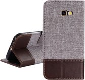 Voor Galaxy A7 (2017) MUXMA MX102 Horizontale flip canvas lederen tas met standaard & kaartsleuf & portemonnee-functie (bruin)
