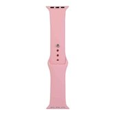 Voor Apple Watch Series 5 & 4 44 mm / 3 & 2 & 1 42 mm siliconen horlogebandje, kort deel (vrouwelijk) (roze)
