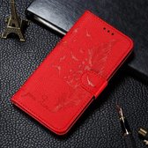 Voor Xiaomi Redmi K30 Litchi Textuur Veer Embossing Horizontale Flip Leren Case met Houder & Kaartsleuven & Portemonnee & Fotolijst & Lanyard (Rood)
