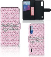 Bookcase Xiaomi Mi A3 Hoesje Flowers Pink DTMP