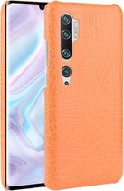 Voor Geschikt voor Xiaomi Mi Note 10 / Note10 Pro / CC9 Pro Schokbestendige krokodiltextuur PC + PU-hoes (oranje)