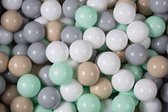 Ballenbakballen set 100 ballenbak ballen - Mint, Beige, Grijs, Wit