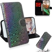 Voor Galaxy Note 10 Effen Kleur Kleurrijke Magnetische Gesp Horizontale Flip PU Lederen Case met Houder & Kaartsleuven & Portemonnee & Lanyard (Zilver)