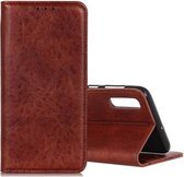 Voor Galaxy A70s Magnetische Retro Crazy Horse Texture Horizontale Flip Leren Case met Houder & Kaartsleuven (Bruin)