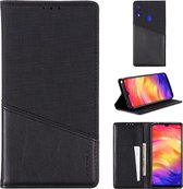 Voor Xiaomi Redmi Note 7 MUXMA MX109 horizontale flip lederen tas met houder en kaartsleuf en portemonnee (zwart)