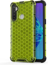 Voor OPPO Realme C3 Shockproof Honeycomb PC + TPU Case (groen)