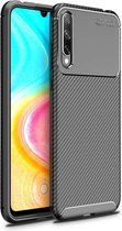 Voor Huawei Honor 20 Lite Beetle Series Carbon Fiber Texture Shockproof TPU Case (Zwart)