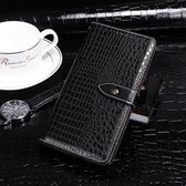 Voor DOOGEE X95 idewei Crocodile Texture Horizontale flip lederen tas met houder & kaartsleuven en portemonnee (zwart)