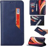Voor Huawei Y7 (2019) Magnetische horizontale lederen flip case met houder & kaartsleuven & portemonnee (blauw)