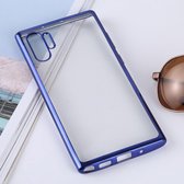 Ultradunne galvaniseren Soft TPU beschermende achterkant van de behuizing voor Galaxy Note 10 Pro (donkerblauw)