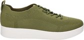 Fitflop™ Vrouwen Leren Lage sneakers / Damesschoenen Royal Tonal Knit - Groen - Maat 40