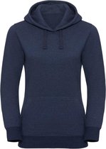 Russell Dames Authentieke Melange Hoodie (Indigo Melange)