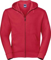 Russell Heren Authentieke Sweatshirt met volledige ritssluiting / Hoodie (Klassiek rood)