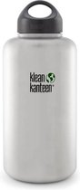 Klean Kanteen Wide Drinkfles met RVS Loop Cap, 1900 ml grijs/zwart