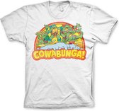 Teenage Mutant Ninja Turtles Heren Tshirt -M- Cowabunga Wit