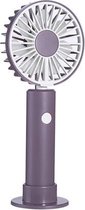 W8 USB Hangende nek Kleine ventilator Buiten Kinderen Opvouwbare draagbare handventilator (paars)