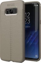 Voor Galaxy S8 Litchi Texture TPU beschermende achterkant van de behuizing (grijs)