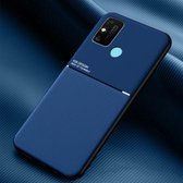 Voor Huawei Honor Play 9A Classic Tilt Strip Grain Magnetisch Schokbestendig PC + TPU-hoesje (blauw)