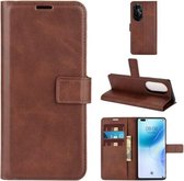 Voor Huawei Nova 8 Pro 5G Retro Kalfspatroon Gesp Horizontale Flip Leren Case met Houder & Kaartsleuven & Portemonnee (Donkerbruin)