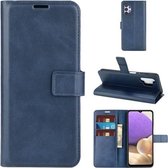 Voor Samsung Galaxy A32 4G Retro Kalfspatroon Gesp Horizontale Flip Leren Case met Houder & Kaartsleuven & Portemonnee (Blauw)