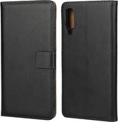 Horizontale leren flip-hoes voor Galaxy A70, met magnetische gesp en houder & kaartsleuven en portemonnee (zwart)