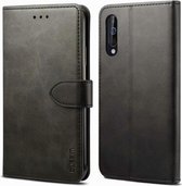 Voor Galaxy A10 / M10 GUSSIM Zakelijke stijl horizontale flip lederen tas met houder & kaartsleuven en portemonnee (zwart)