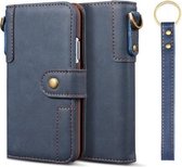 Voor Galaxy S10 5G koeienhuid textuur horizontale flip lederen tas met houder & kaartsleuven & portemonnee & lanyard (blauw)