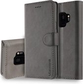 Voor Galaxy S9 LC.IMEEKE horizontale lederen flip-hoes met kalfsleer, met houder en kaartsleuven en portemonnee (grijs)