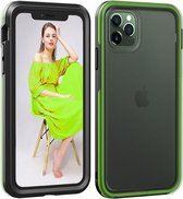 Voor iPhone 11 Pro Max TPU + PC Polish Case Drop & Shockproof & Krasbestendig (Zwart + Groen)