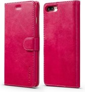 Voor iPhone 8 Plus / 7 Plus LC.IMEEKE Horizontale lederen flip-hoes met kalfsleer, met houder en kaartsleuven en portemonnee (rood)