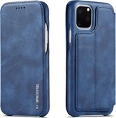 Voor iPhone 11 Hon Ancient Series lederen tas met kaartsleuven en houder en portemonnee (blauw)