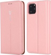 Voor iPhone 11 GEBEI PU + TPU horizontale flip-beschermhoes met houder en kaartsleuven (roségoud)