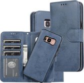 Voor Samsung Galaxy S8 Retro 2 in 1 Afneembare Magnetische Horizontale Flip TPU + PU Leren Case met Houder & Kaartsleuven & Fotolijst & Portemonnee (Donkerblauw)