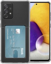 iMoshion Hoesje Geschikt voor Samsung Galaxy A72 Hoesje Met Pasjeshouder - iMoshion Softcase Backcover met pashouder - Transparant