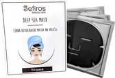 Sefiros - Deep Sea Mask - Černá detoxikační maska na obličej 3 ks
