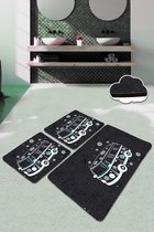 Nerge.be  | BUS Badmat Triple Set  | Vivid Color | Badmat Set | antislip | Washable in the Machine | Absorbent badmat