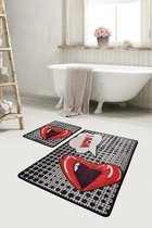 Nerge.be | KISS |  Badmat Set | Vivid Color | Badmat Set | antislip | Washable in the Machine | Absorbent badmat
