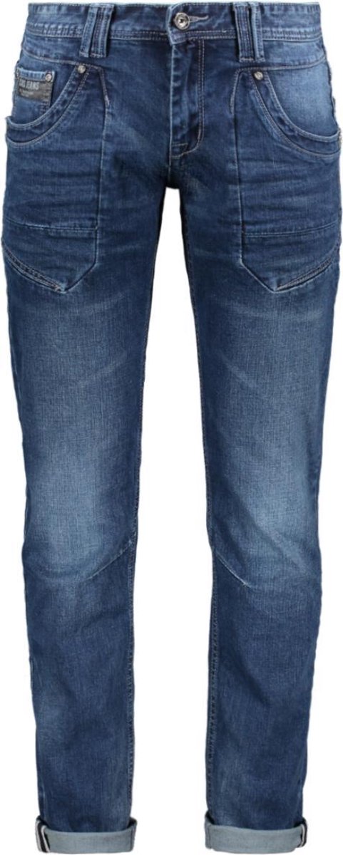 Cars Jeans Heren BEDFORD 601 Regular Comfort Stretch Dark Used - Maat W31 X L36