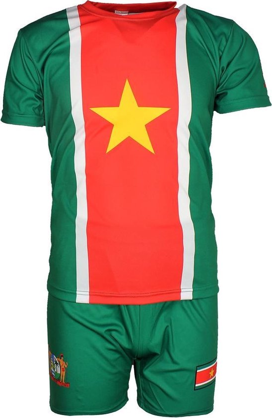 Suriname Oldschool Style Voetbal Tenue T-Shirt + Broek Set Groen | bol.com