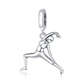 Zilveren hangende bedel Yoga