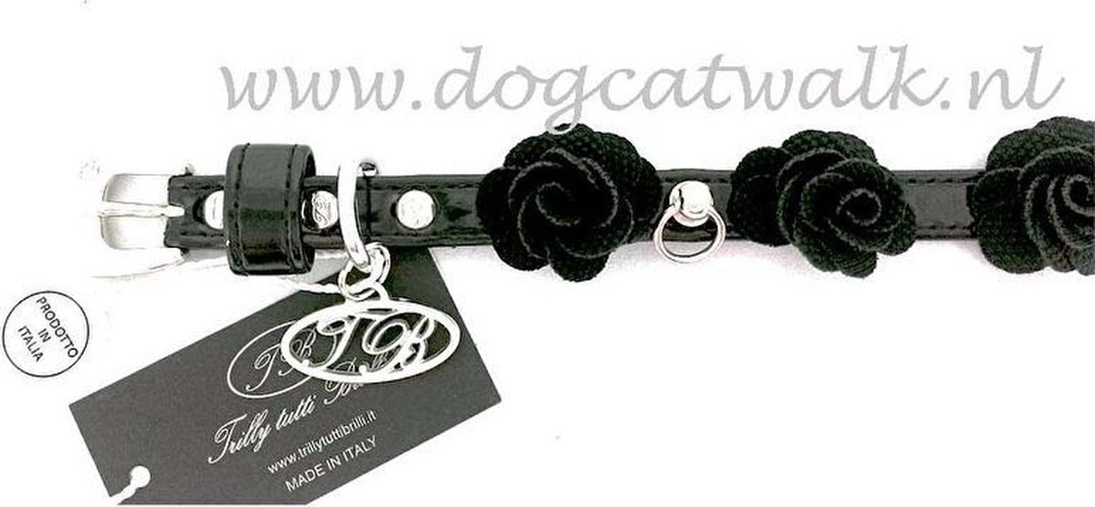 Trilly tutti Brilli Hondenhalsband Cinzia, Zwart