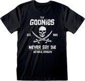 The Goonies- Never Say Die T-shirt Zwart