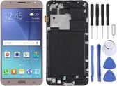 TFT-materiaal LCD-scherm en digitizer volledige montage met frame voor Galaxy J7 (2015) / J700F (goud)