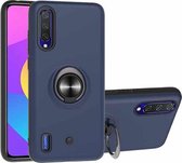 Voor Xiaomi Mi CC9 & A3 Lite 2 in 1 pc + TPU beschermhoes met 360 graden roterende ringhouder (koningsblauw)